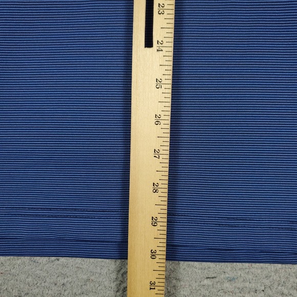 Callaway Polo Shirt Mens Large Blue Striped Opti Dri Fit Golf Short Sleeve - Picture 5 of 7